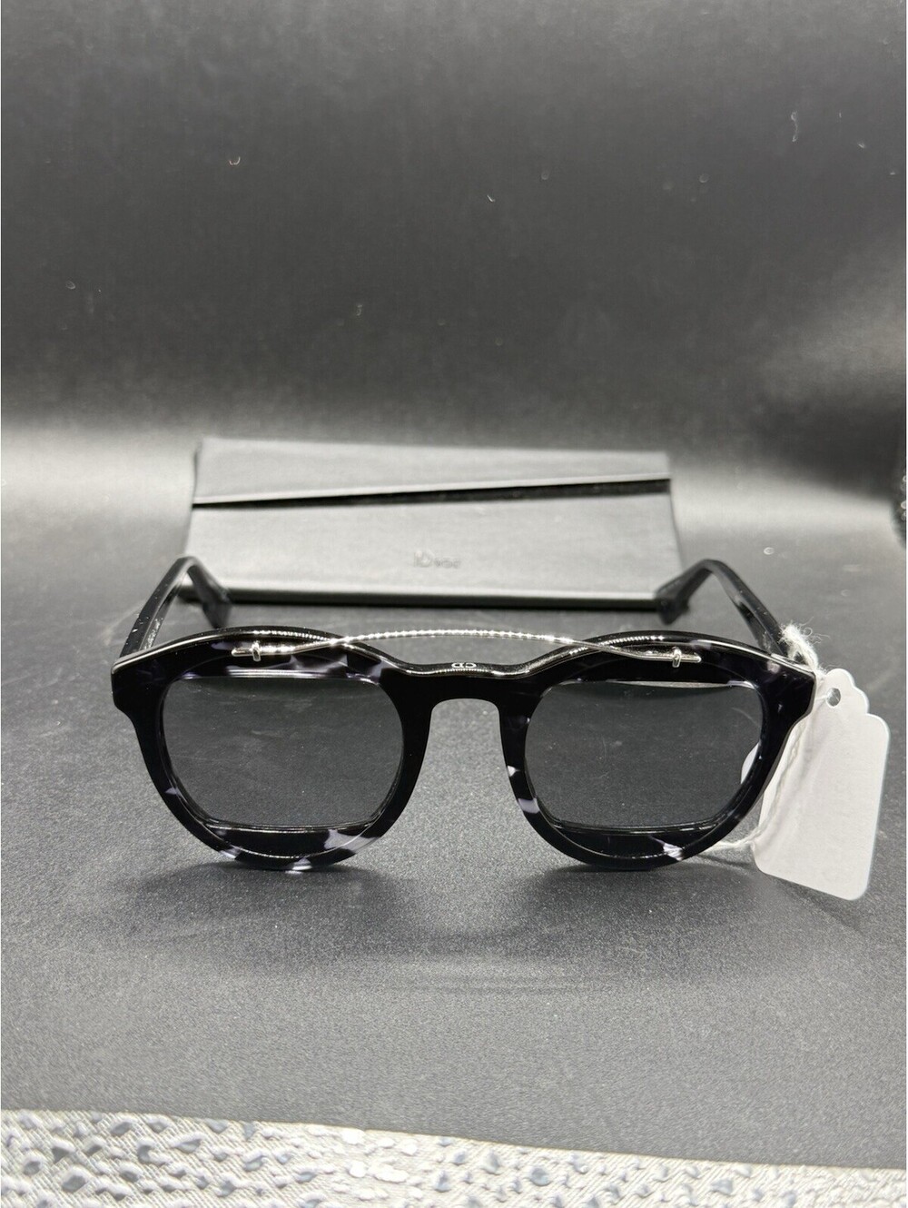 Christian Dior Dior Mania 1 Crystal Black/Grey Mirror Lenses Sunglasses